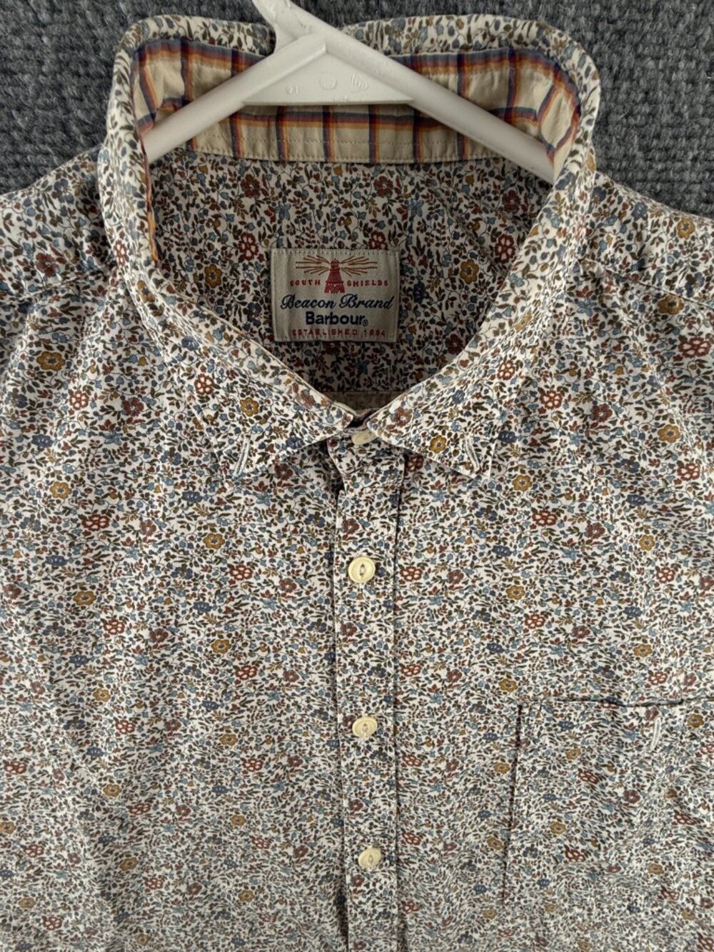 Barbour Beacon Vine Medium Point Cotton Adult Colorful Shirt Pocket Button Up